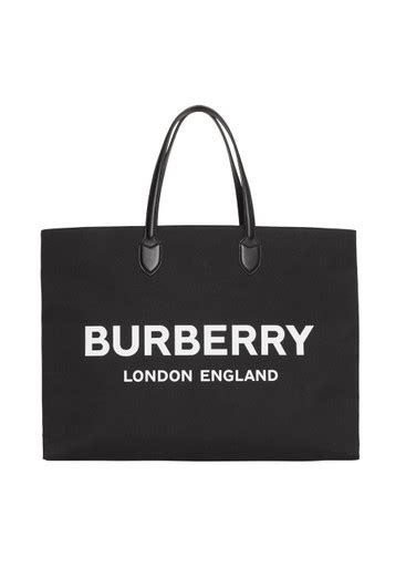 burberry logo detail cotton blend tote|Burberry shopping tote.